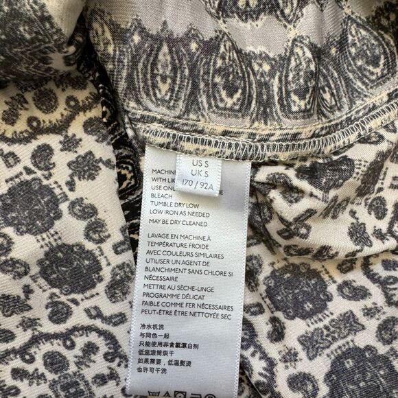 Free People Midsummer Day Black Tan Printed Sleeveless Cutout Tunic Dress Small - Picture 8 of 8